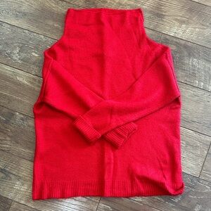 John + Jenn Vibrant Red Cowl Neck Sweater